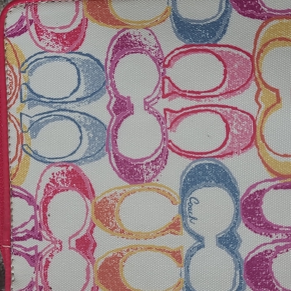 Euc Coach Signature Reader Multi Color Monogram S… - image 4